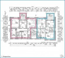 01. OG Grundriss  Whg. 03 (Rosa) Attraktive, sch�ne 4 Zimmer Wohnung mit Balkon im 1.OG in Radolfzell - bezugsfrei, KFW 55!