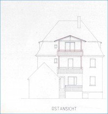 Ansicht Ost RZ-City / Mehrfamilienhaus mit 3 Wohnungen, gro�em Grundst�ck, Doppel-Garagen usw. ideale Lage!