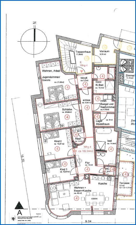 Grundriss 1.OG Etagenwohnung Radolfzell am Bodensee