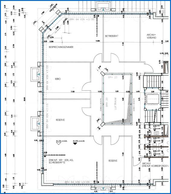 Grundriss B�rohaus 1.OG B�ro / Praxis Radolfzell am Bodensee
