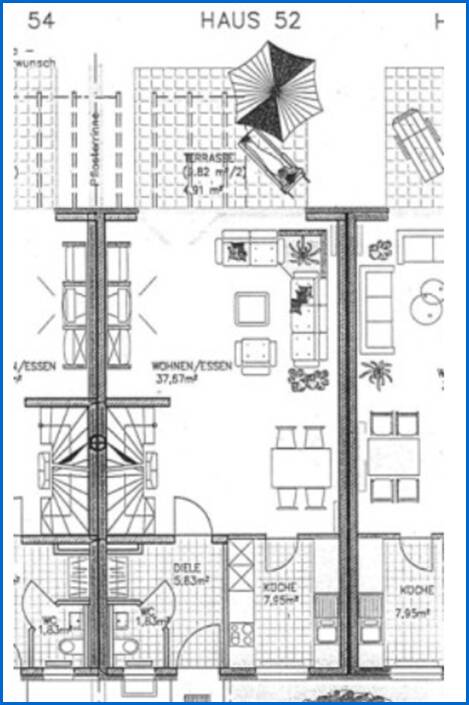 Grundriss_Erdgeschoss Reihenmittelhaus Konstanz