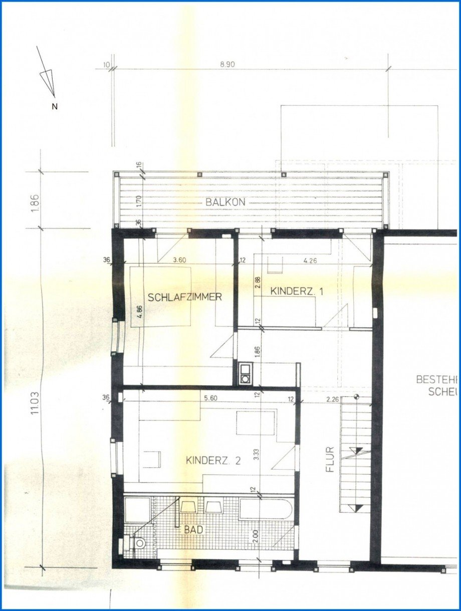 Grundriss, OG Maisonettewohnung Radolfzell am Bodensee / B�hringen
