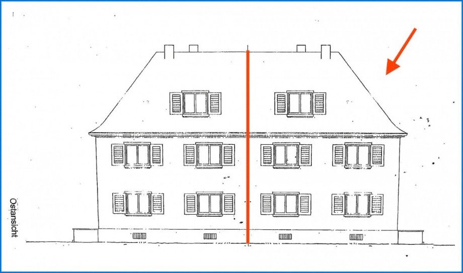 Ost-Ansicht Mehrfamilienhaus Singen am Hohentwiel