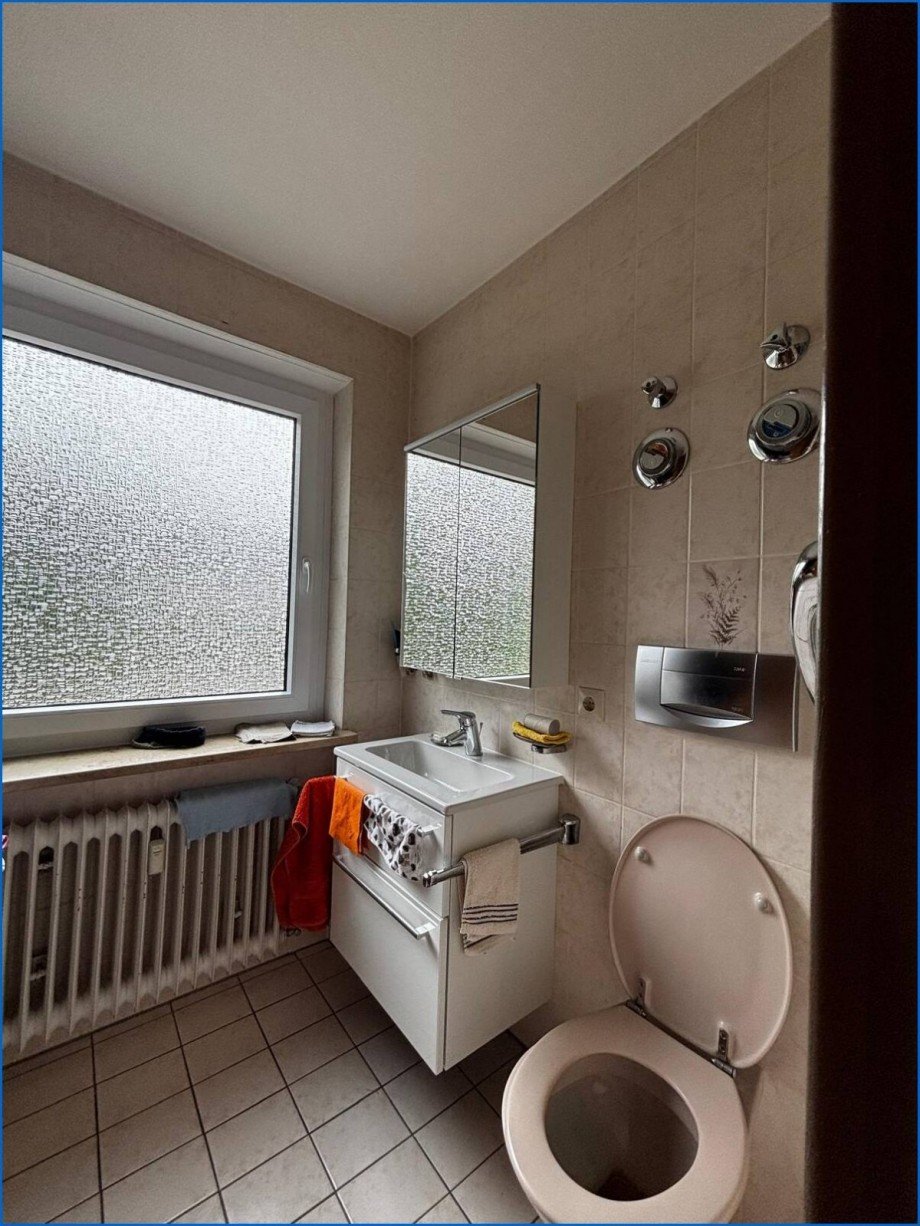 Bad mit Waschbecken und WC Erdgeschosswohnung Bodman-Ludwigshafen