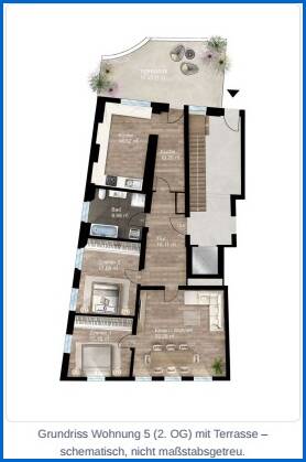 Grundriss Wohnung Nr. 5 Mehrfamilienhaus �berlingen