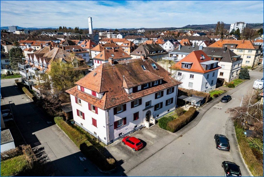 Haus Ansicht von oben Etagenwohnung Radolfzell am Bodensee