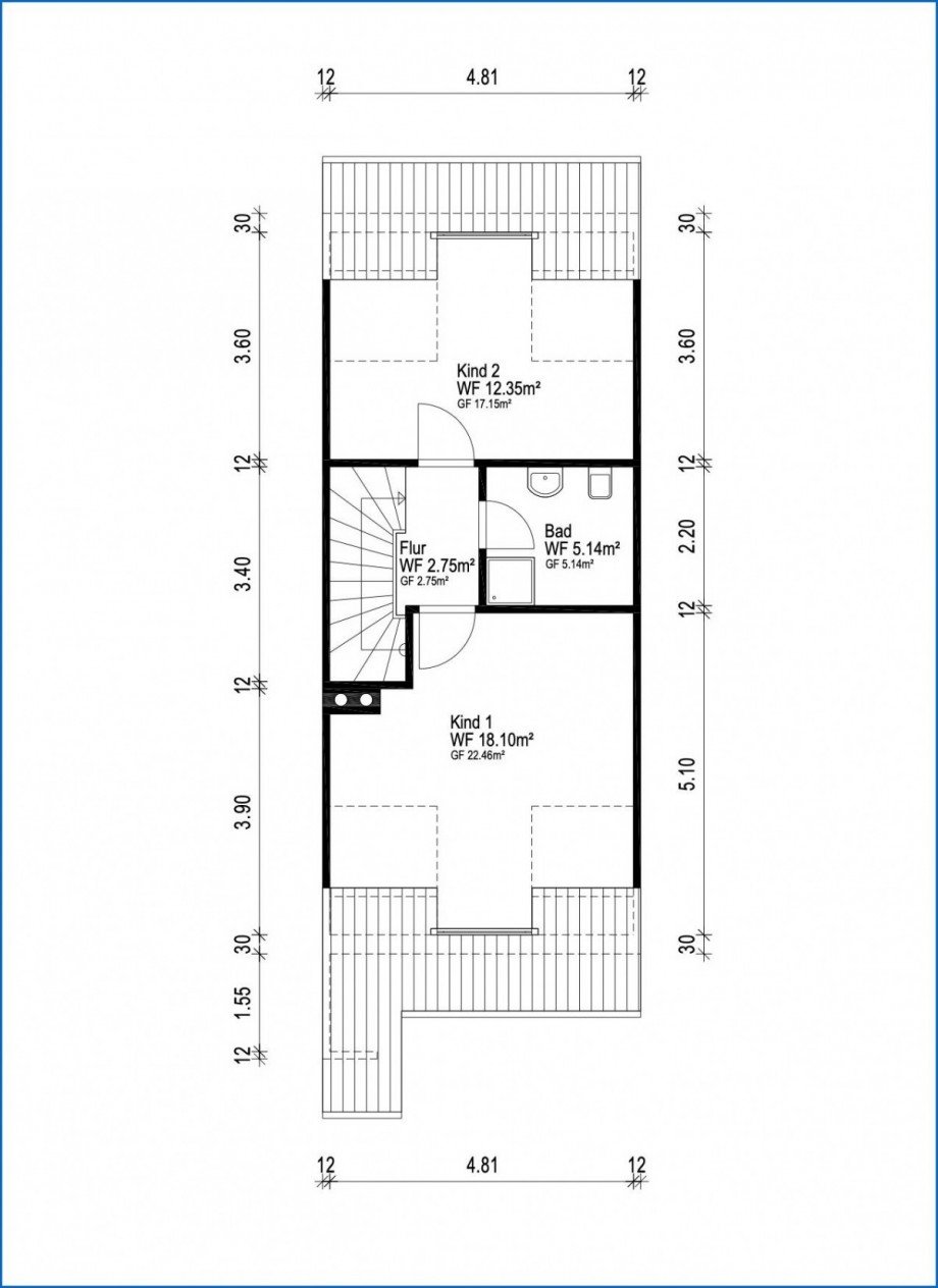 DG Grundriss Reihenmittelhaus Radolfzell am Bodensee / B�hringen