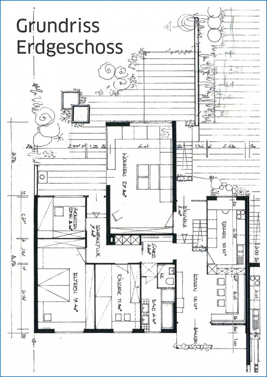 Grundrisss EG Einfamilienhaus Singen am Hohentwiel