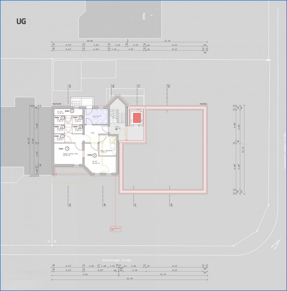 Grundriss UG Etagenwohnung Radolfzell am Bodensee