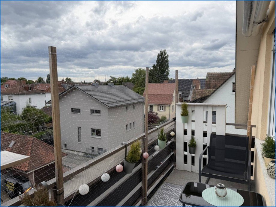 Blick Balkon Dachgeschosswohnung Radolfzell am Bodensee