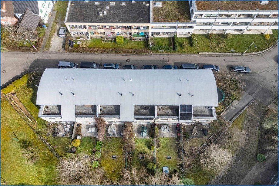 Hausansicht oben mittig Reihenmittelhaus Konstanz