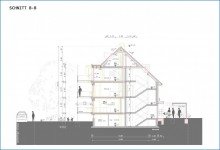 B-B Schnitt VK-START: KFW 40 Plus - Attraktive 2,5 Zi.-Whg. im OG, Balkon, Aufzug, W�rmepumpe, FB-Hzg. PV, etc.