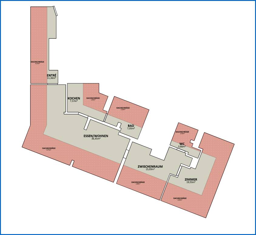 Grundriss Dachgeschosswohnung Radolfzell am Bodensee