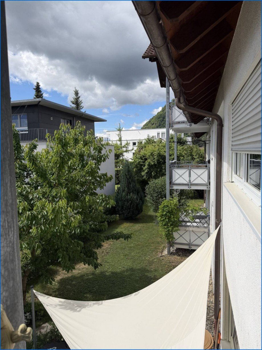 Blick vom Balkon Erdgeschosswohnung Singen am Hohentwiel