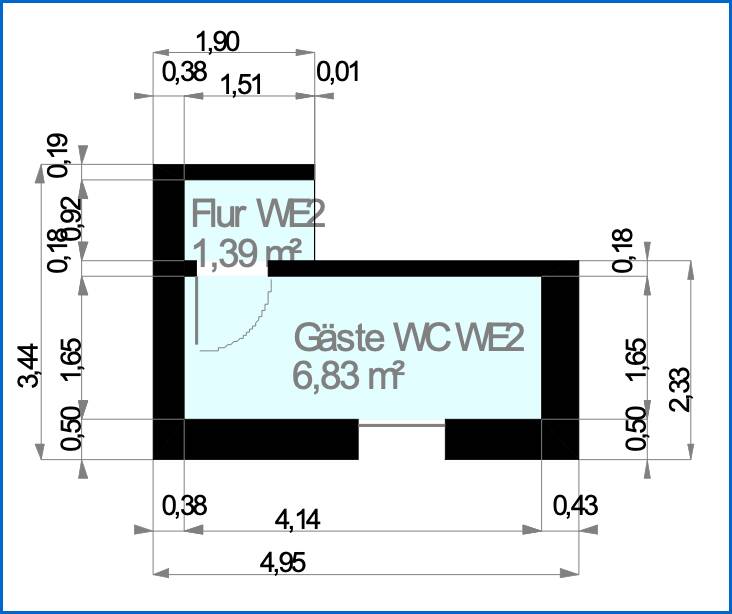 Grundriss ZE Etagenwohnung M�hlingen / Zoznegg
