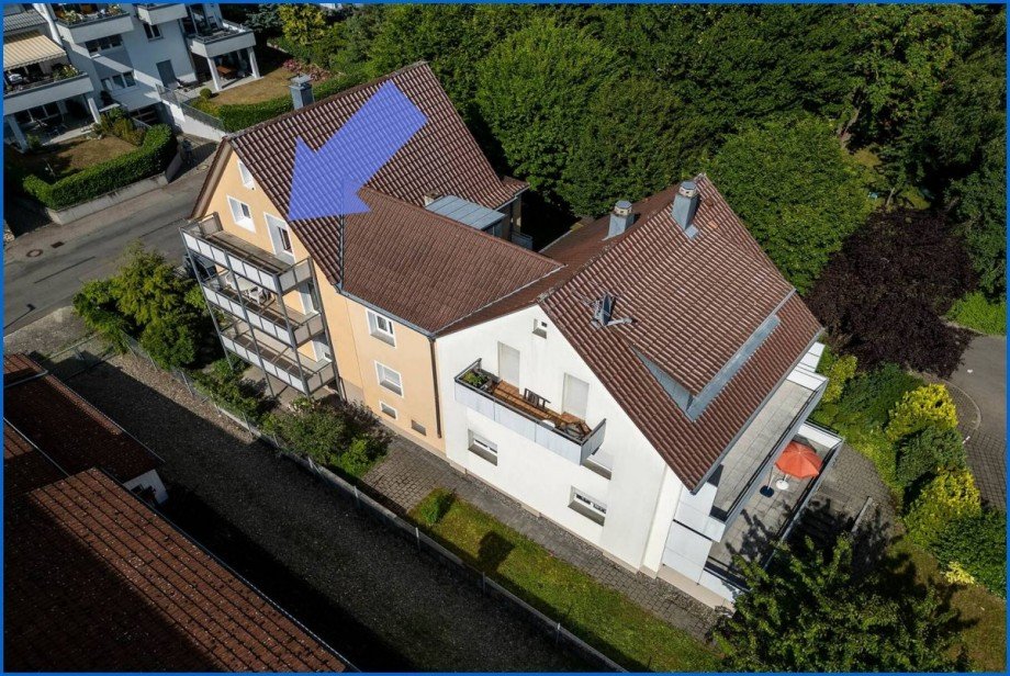 Haus 18 und 18a, Luftbild Dachgeschosswohnung �berlingen am See