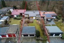 Luftbild Bezugsfreies, gro�z�giges Wohnhaus in ruhiger Waldrandlage von Singen mit Doppelgarage.