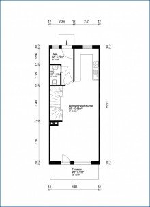 EG Grundriss RZ-B�hringen: noch Vermietetes Reihenmittelhaus m. Carport, in ruhiger u. kinderfreundlicher Lage!