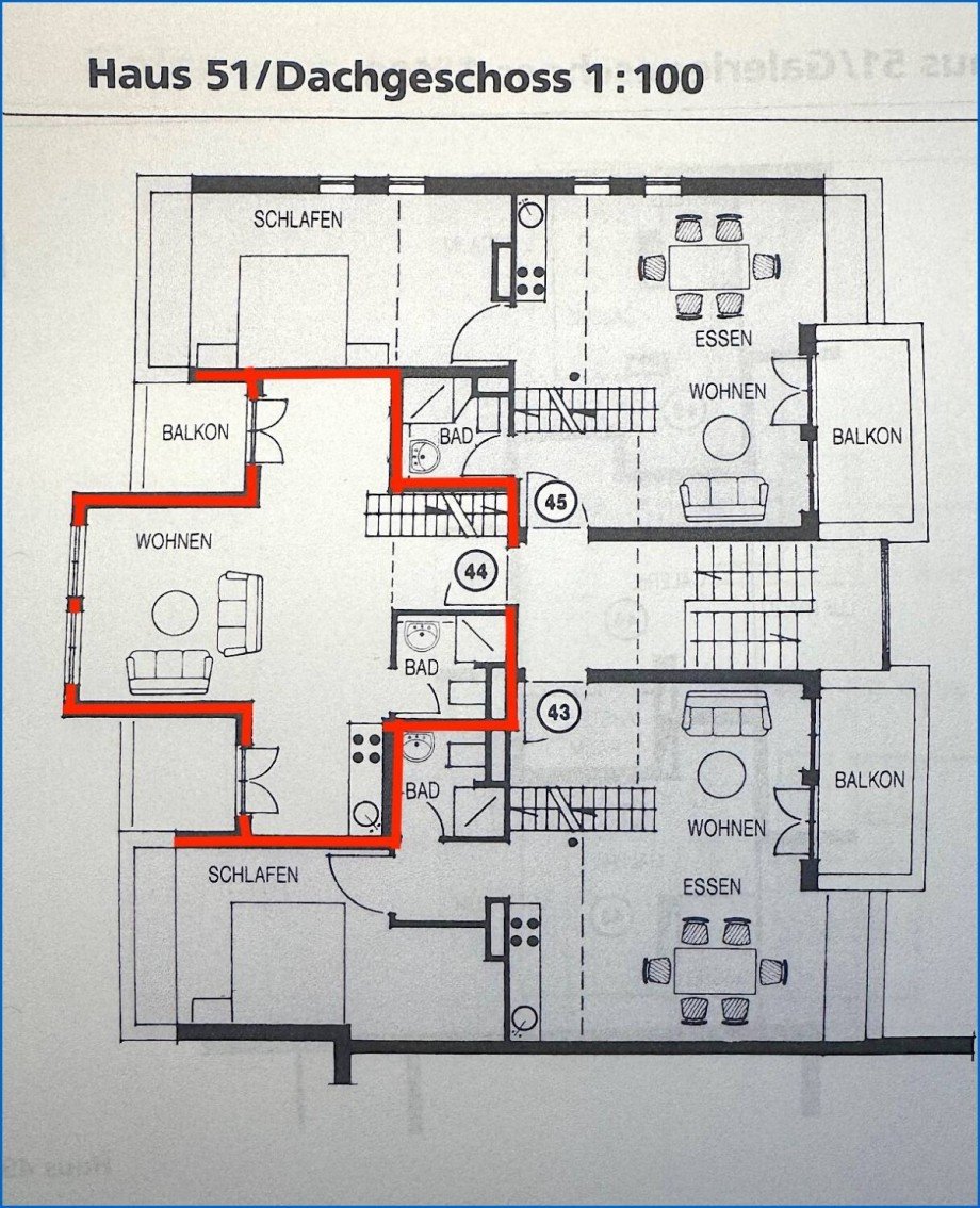 Grundriss Dachgeschosswohnung Singen am Hohentwiel
