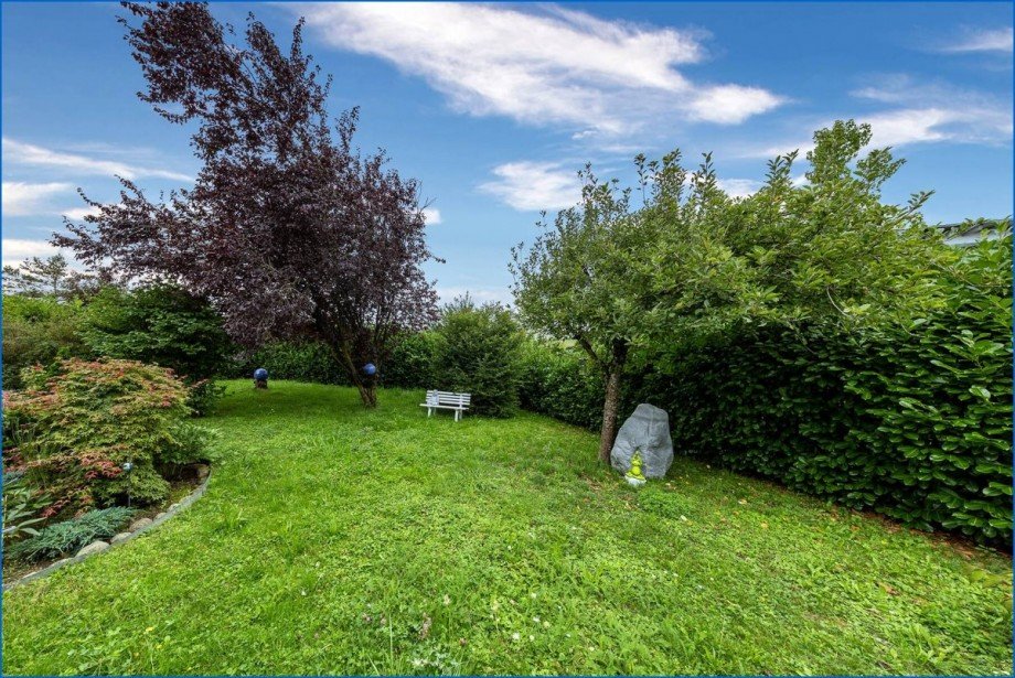 Blick in den Garten Einfamilienhaus Stockach