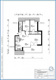 Grundriss 1 DG Attraktive 4,5 Zi. DG-Maisonette-Wohnung, mit 2 x TG/Platz u. gro�em Balkon, in Top-Zustand!