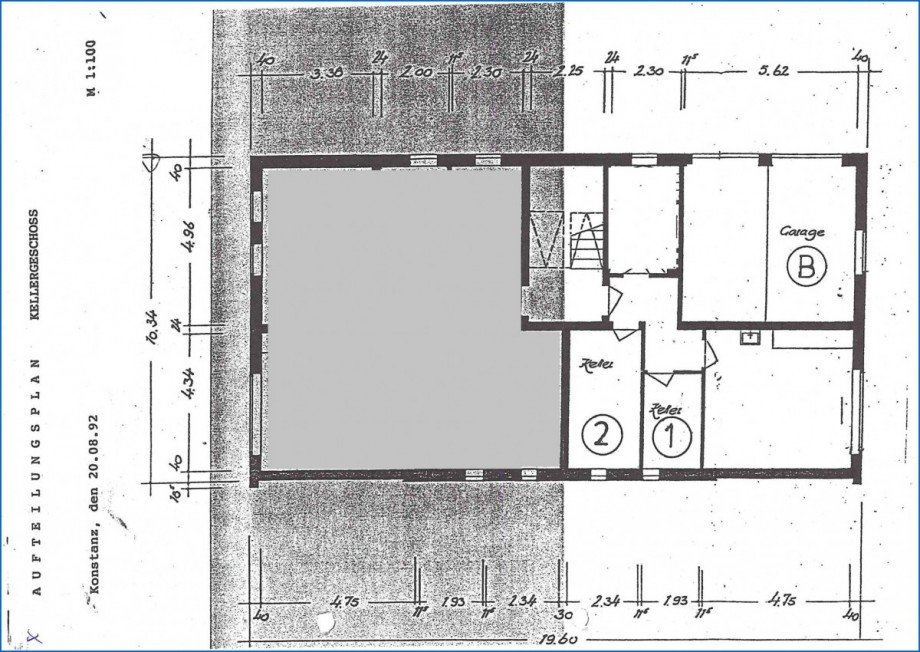 Grundriss KG Erdgeschosswohnung Konstanz / Staad