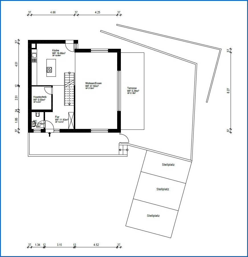 EG Grundriss neu Doppelhaush�lfte Gottmadingen / Bietingen