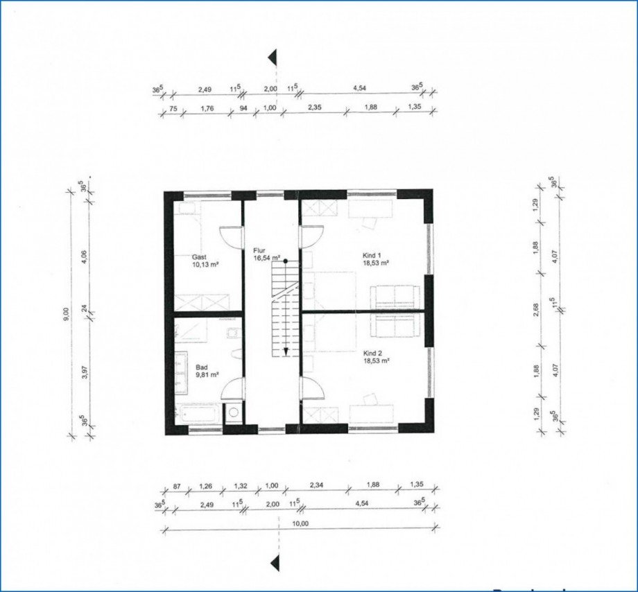 OG Grundriss Doppelhaush�lfte Gottmadingen / Bietingen