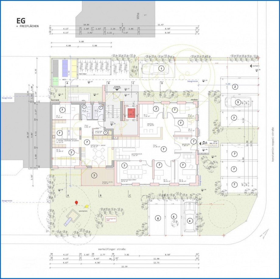 Grundriss EG Etagenwohnung Radolfzell am Bodensee