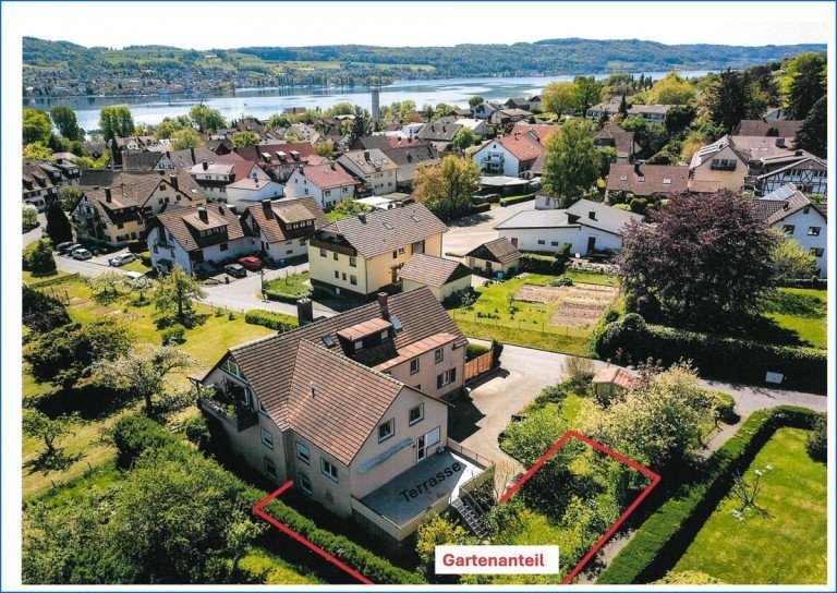 Garten / Terrasse Gaienhofen Etagenwohnung 4 Zi. Whg. im 1. OG in unmittelbarer Seen�he mit Balkon, Terrasse und Gartenanteil und Garage