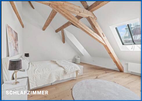 Schlafzimmer Dachgeschosswohnung Radolfzell am Bodensee