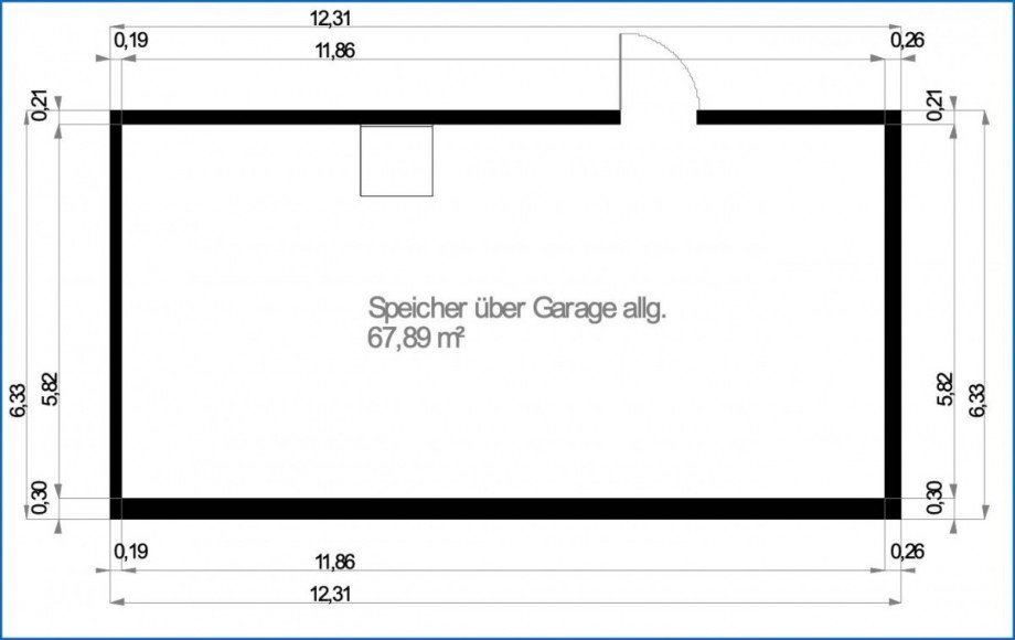 Grundriss Speicher Garage Etagenwohnung M�hlingen / Zoznegg