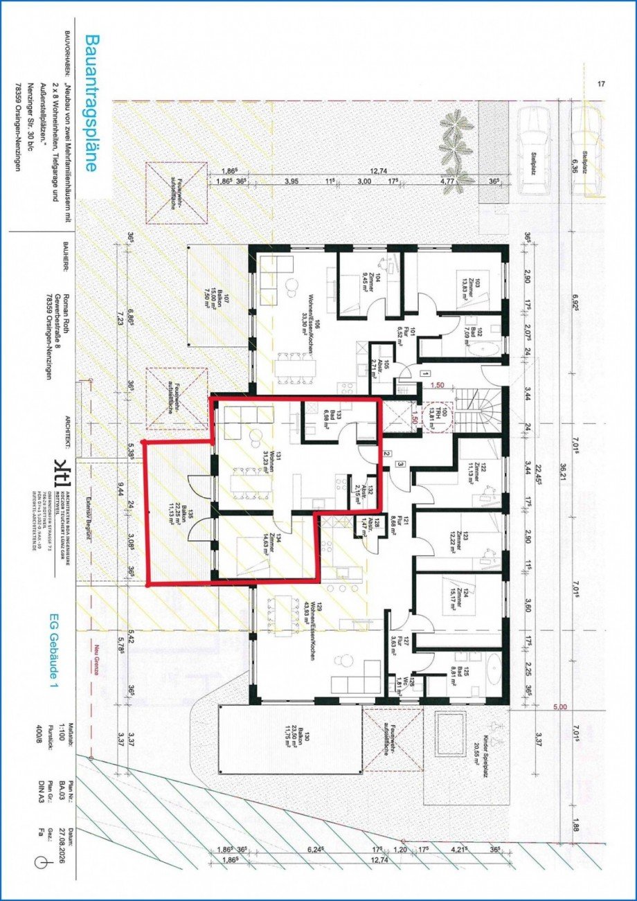 Grundriss Etagenwohnung Orsingen-Nenzingen