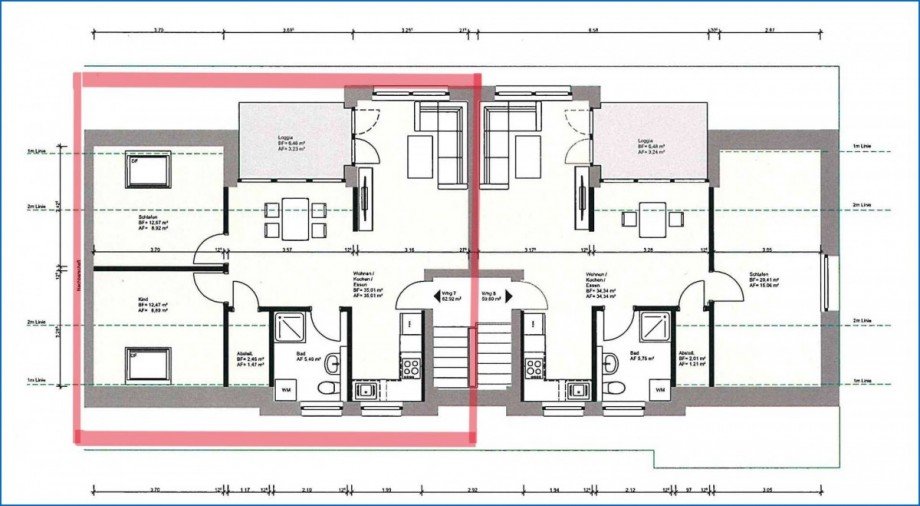 DG Grundriss Etagenwohnung Radolfzell am Bodensee