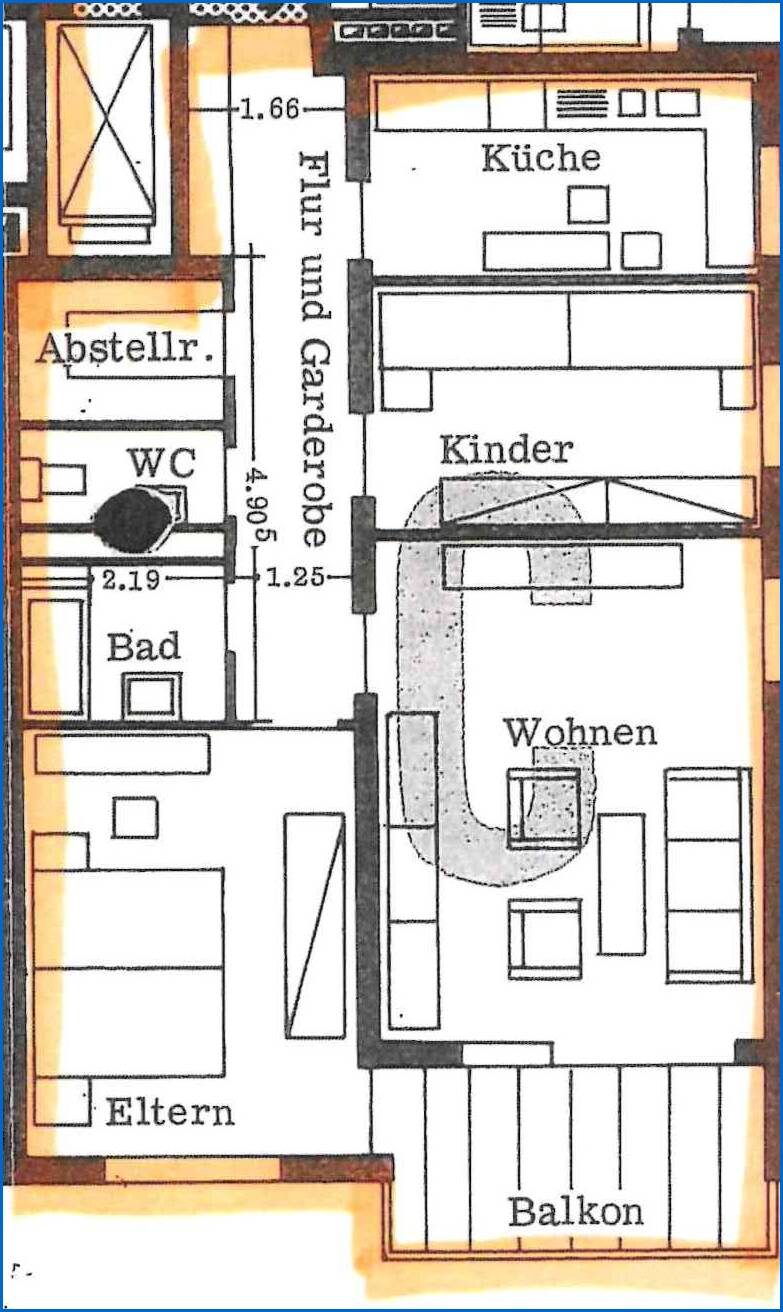 Grundriss 8. OG Etagenwohnung Radolfzell am Bodensee