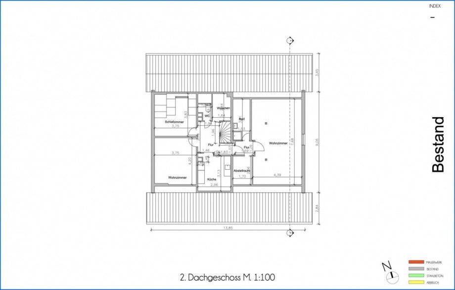 2.DG Grundriss Wohn- / Gesch�ftshaus Konstanz / F�rstenberg