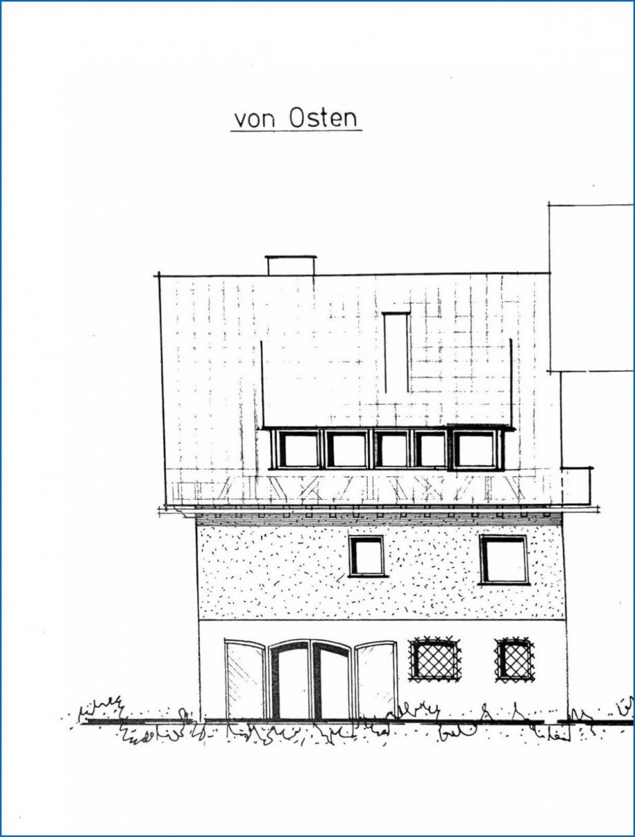 Ansicht Osten Einfamilienhaus Gailingen am Hochrhein