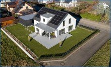 Luftbild 2 Gro�z�gig u. modern: Traum-Einfamilienhaus in sch�ner Lage von Rielas.-Worblingen,Bj.24, KfW 40+ !