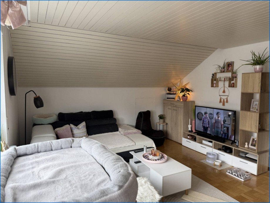 Wohnzimmer Dachgeschosswohnung Radolfzell am Bodensee