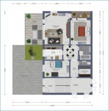 Grundriss_EG bema�t Exklusive 3-Zimmer-Wohnung mit Seesicht in sch�ner gepflegter Wohnanlage, Haus top saniert - frei!