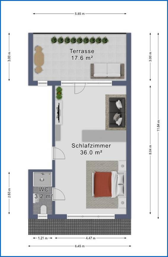 Dachgeschoss Reihenmittelhaus Konstanz