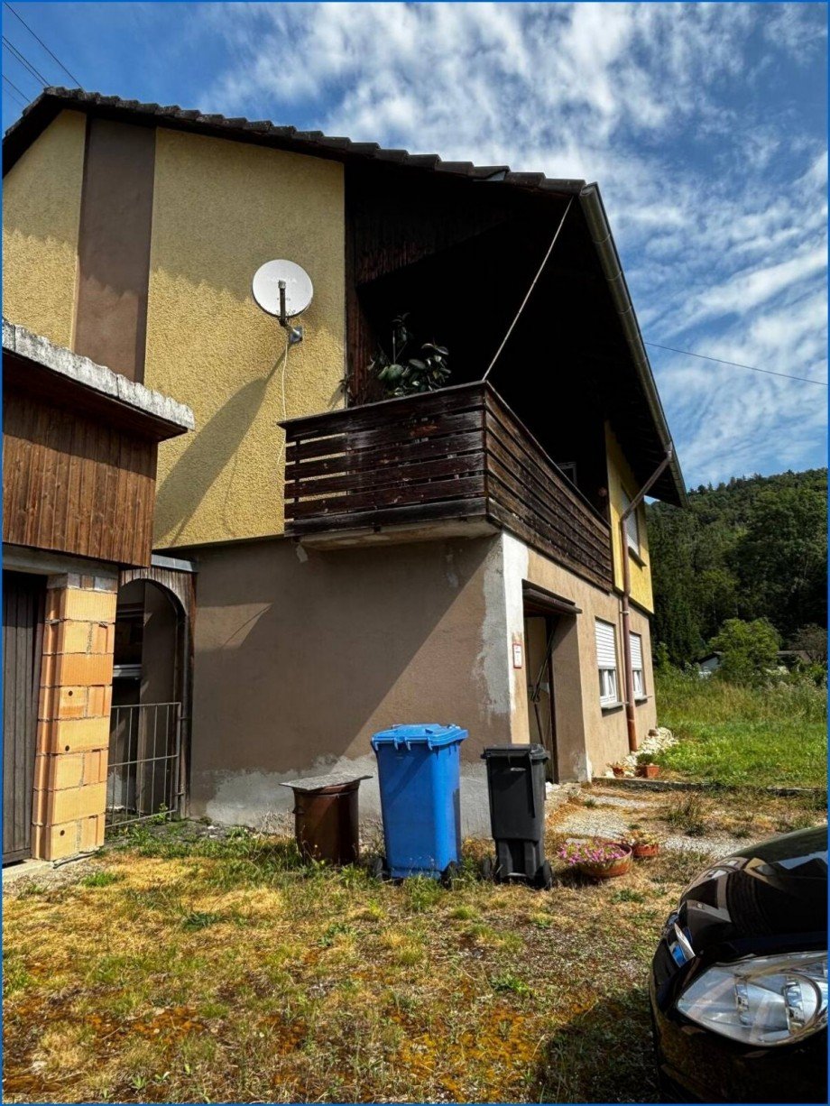 Ansicht R�ckseite mit Garage) Einfamilienhaus Stockach