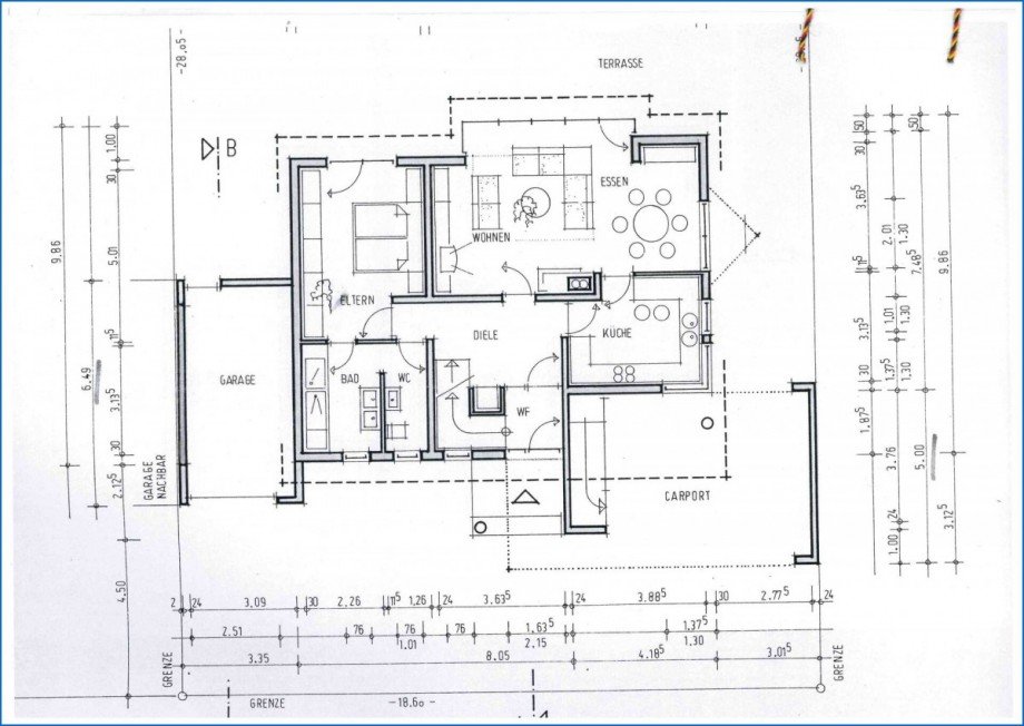 Grundriss EG Einfamilienhaus Radolfzell am Bodensee / B�hringen
