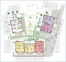 EG Grundriss 16 Neubau-Wohnungen in Radolfzell-G�ttingen:
2,5 Zimmer Wohnung im EG mit Terrasse!