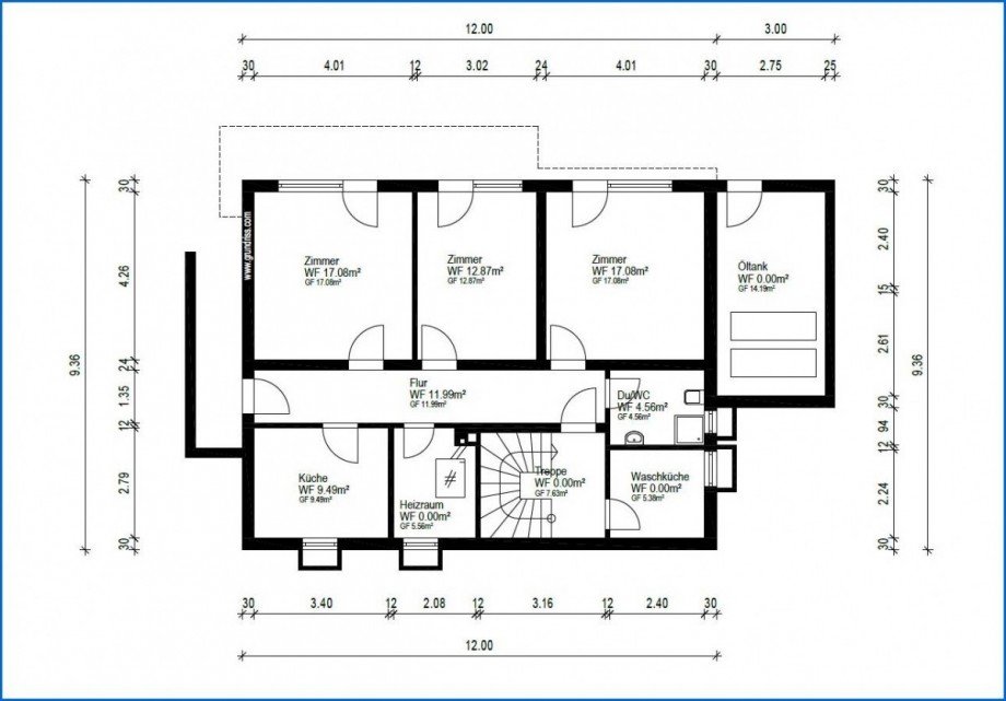 UG Grundriss Zweifamilienhaus Meersburg