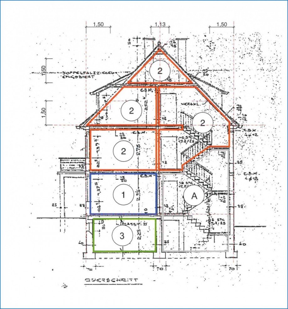 Seitenschnitt Dachgeschosswohnung Radolfzell am Bodensee