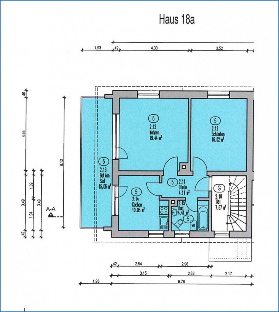 OG Grundriss Whg.5 Etagenwohnung �berlingen am See