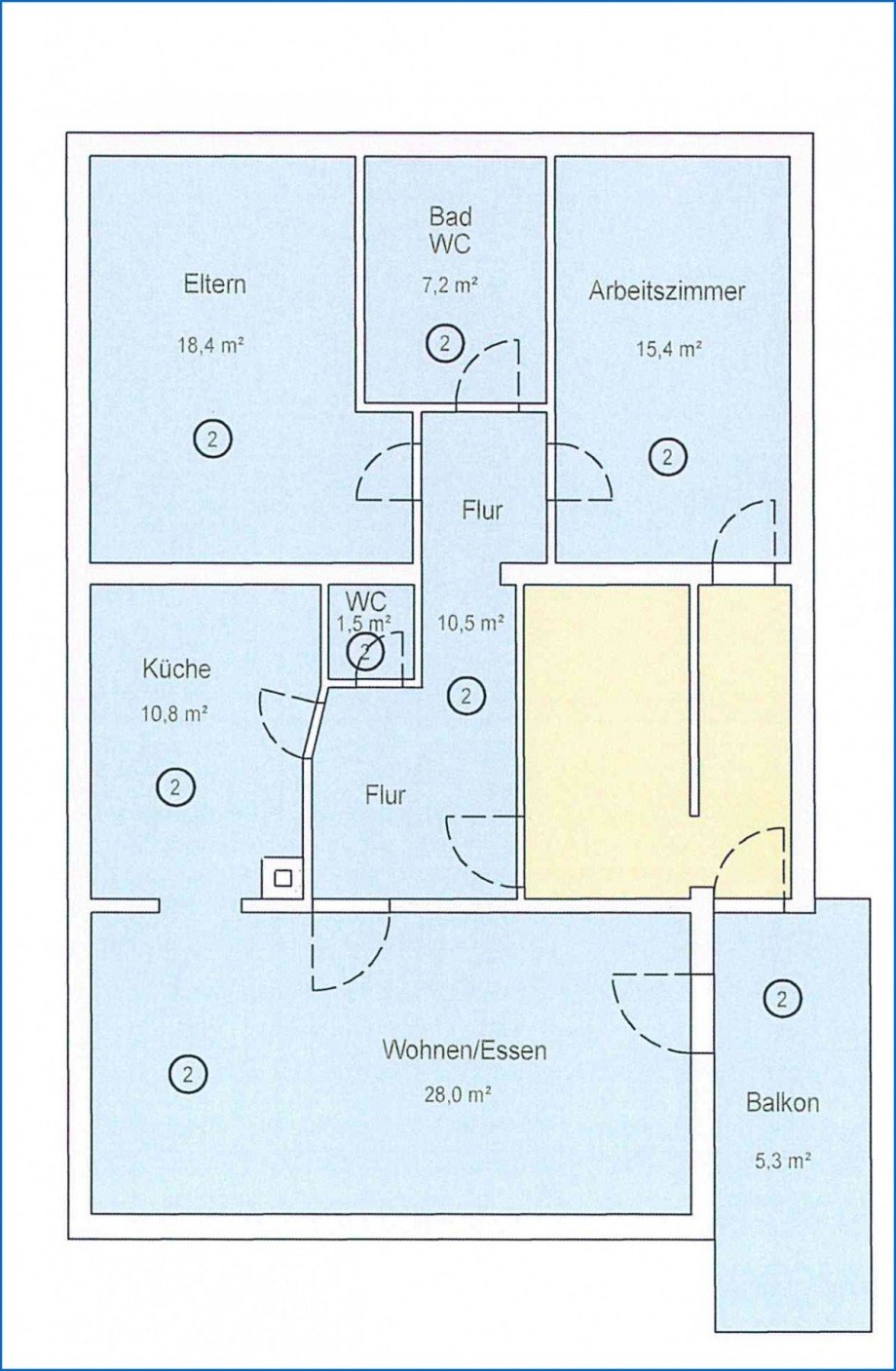 Grundriss 1. OG Etagenwohnung Radolfzell am Bodensee