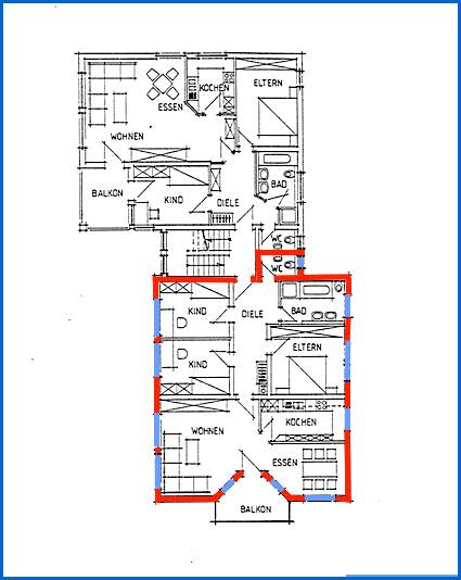 Grundriss 1.OG Etagenwohnung Hohenfels / Liggersdorf