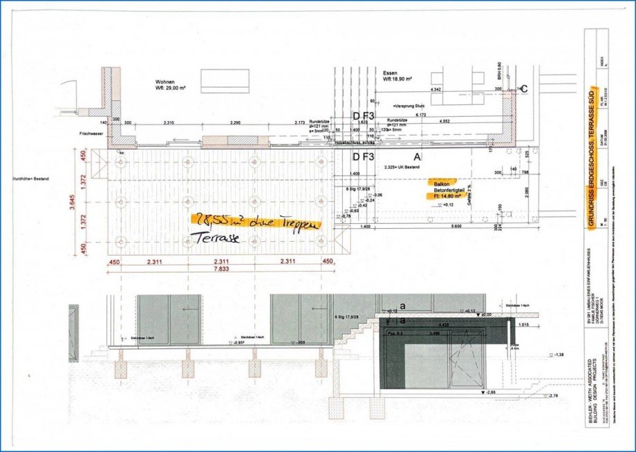 Grundriss EG Terrasse Villa Moos